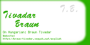 tivadar braun business card